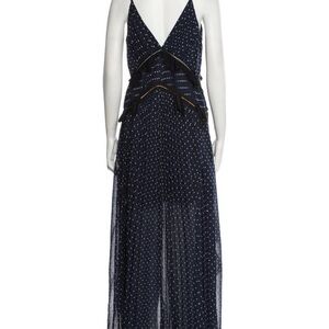 Self-Portrait Navy and White Dress